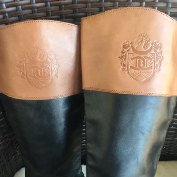 Etienne Aigner Chip Knee-High 2 Tone Riding Boot - Picture 8 of 16